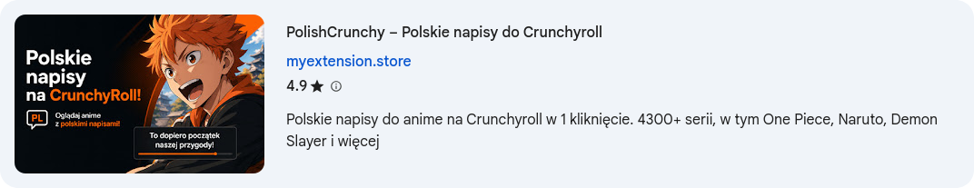 PolishCrunchy – Polskie napisy do Crunchyroll